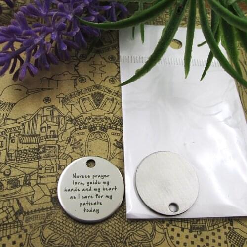 10pcs--"Nurses prayer lord, guide my hands and..."stainless steel charms 5 styles for choosing DIY Charms for necklace bracelets