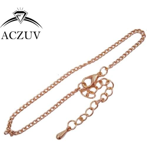 100pcs 3mm 20cm to 80cm KC Gold Encryption Curb Chains Necklace Bracelet Watch Chain for Pendant Jewelry Making FCC013
