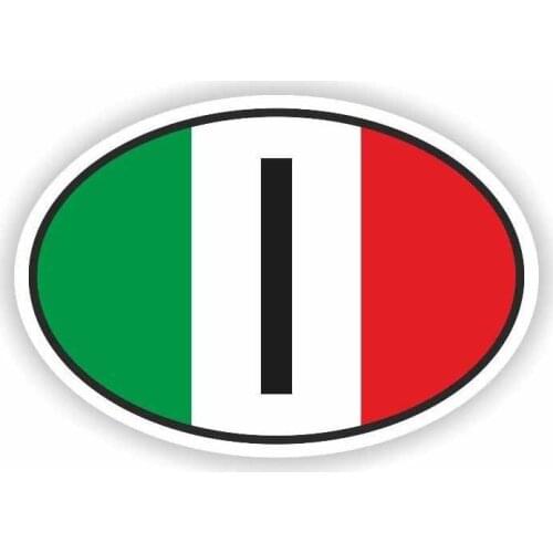15.1CM*10.1CM Car Accessories Italy Flag Country Code Reflective Car Sticker Decal PVC