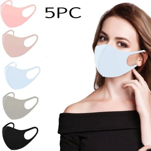 5/10/20/1PCS PM 2.5 Filter Face Adult Solid Color Protection Face Adjustable mascarilla Monder Scarf Halloween Cosplay MasK