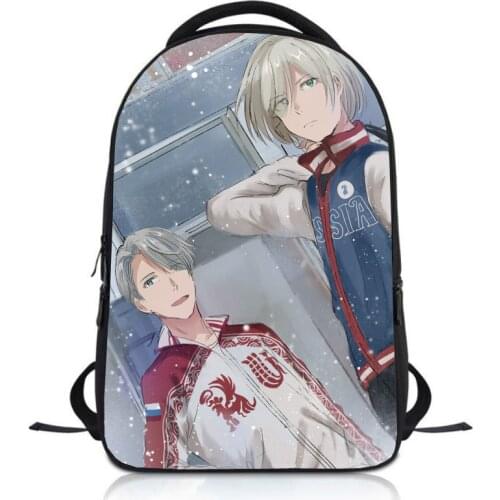 Anime YURI!!! on ICE Students Backpack School Bag Children Cartoon Knapsack Boys Girls Rucksack Kids Bookbag Satchel