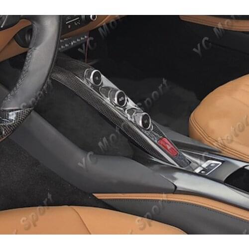 Car Accessories Dry Carbon Fiber Center Console Bridge Replacement Fit For 2017-2020 812 Superfast Center Console Replacement