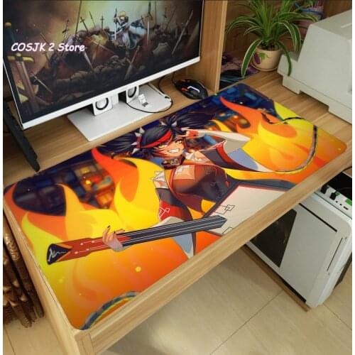 Anime Game Genshin Impact Xinyan Large Mouse Pad Laptop PC Gaming Computer Desk Keyboard Mat Thicken Antislip Mousepad Playmat
