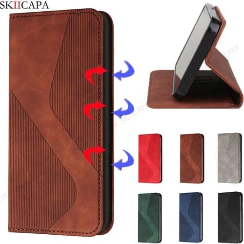 Skin Feel Leather Card Wallet Flip Phone Case For Samsung XCover 5 4 A52 A71 A51 A32 A12 5G A12 A72 4G Magnetic Stand Soft Cover