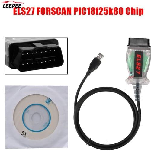 For Mazda OBD2 V2.3.7 ELS27 Forscan Multi-Language Works Green PCB PIC18f25k80 Chip ELM327&J2534 Pss-Thru
