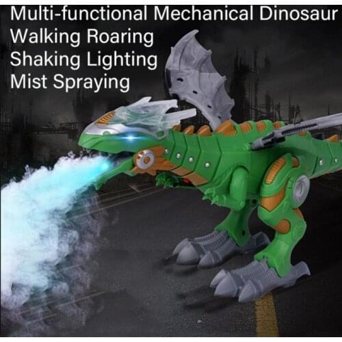 Electric Walking Dinosaur Toy Robot Breathing Water Mist Spray Dragon Kids Gifts Educational Electronic Pets Toys Gifts