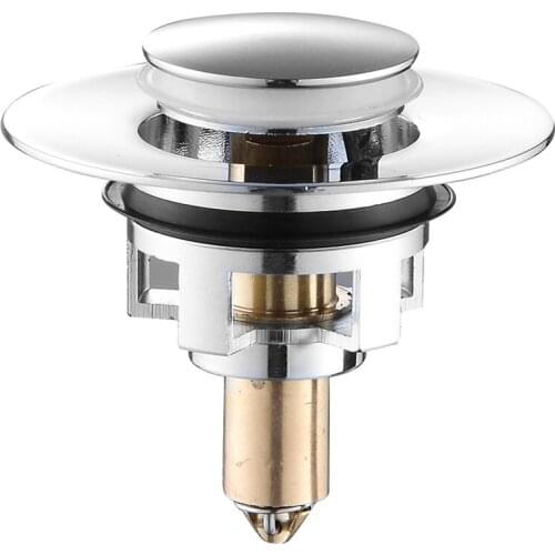 Drain Filter Copper Pop-up Sink Strainer Stainless Steel Anti-clog Integrated Hair Catcher for Kitchen Bathroom
