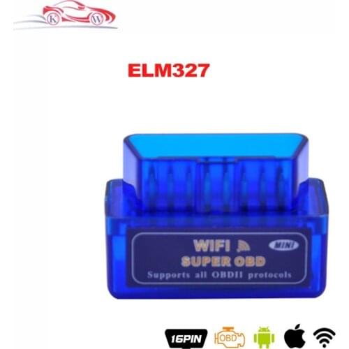 Hot Selling Mini ELM327 WiFi ELM 327 V1.5 OBDII Car Diagnostic Tool OBD2 Code Reader For IOS Android ELM WiFi blue