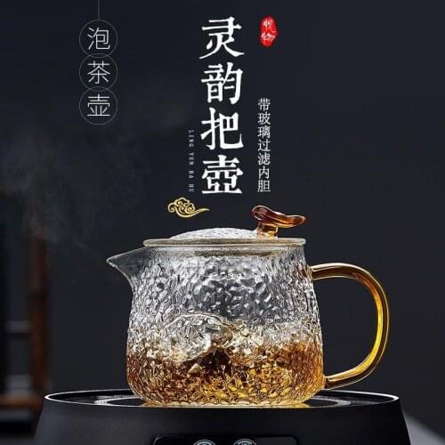 Good Clear Borosilicate Glass Teapot With Glass Tea Infuser Strainer Heat Resistant Loose Leaf Tea PotTool Kettle Set kettle tea
