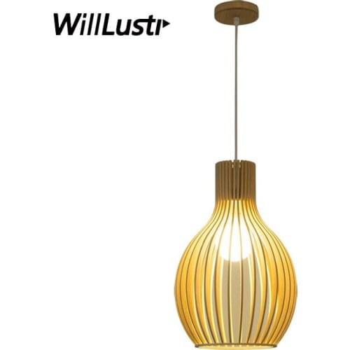 Creative Onion Bamboo Pendant Light Cage Wood Hanging Lamp Hotel Restaurant Sitting Room Bedroom Handmade Suspension Lighting