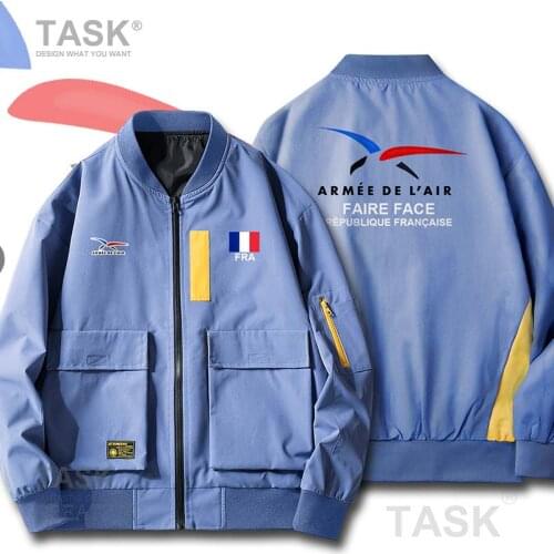 Military Army Jackets Air Force France French Republic FRA FR Male Casual Streetwear baseball jacket Slim Fit Pilot Coat Fashion