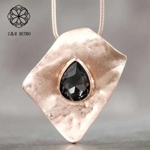 Trendy Long Necklace Geometric Unicorn Pendant Collier Femme Wedding Party Jewelry Necklace Women For Neck Suspension Decoration