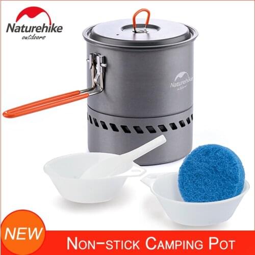 Naturehike Ultralight Camping Cookware Pot Outdoor Cooking Gear Backpacking Hiking Trekking Picnic Fishing NH15T216-G