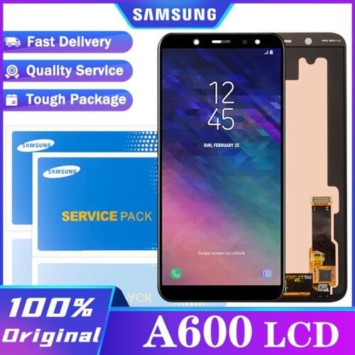 Original 5.6'' AMOLED Display with frame for samsung Galaxy A6 A600 SM-A600F/DS LCD Touch Digitizer Assembly Repair Parts