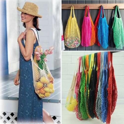 Vegetable Bags Popular Cotton Fruit And Vegetable With Drawstring Reusable Home Kitchen Storage Totes Mesh Bags Machine Washable