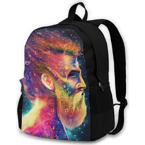Source Connection,Nirvana Rise Adult backpacks, leisure bags, backpacks, storage bags, men women backpacks