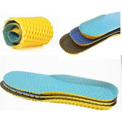 1 pair Sneaker Breathable Deodorant Insole Foot Care Heel Orthopedic insole Memory Foam Shock Absorption Sport Insoles for Unise