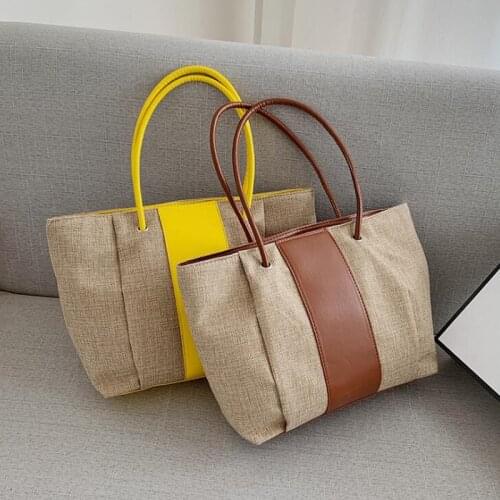 High Capacity Tote Bags for Women 2021 Casual Canvas Handbag Designer Bag Patchwork Travel Shoulder Bag