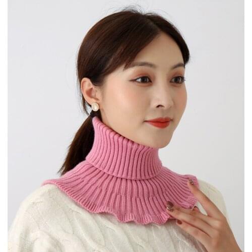Womens Fake Collar Solid Turtleneck Faux False Blouse Top Collar Black White Female Turtleneck Shirt Sweater Detachable Collar