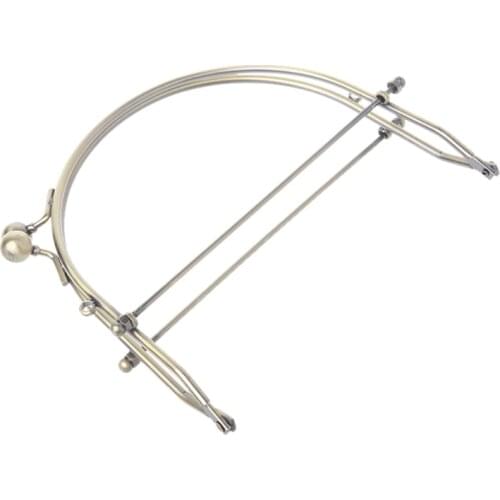 1Pc Metal Half Round Frame Kiss Clasps Lock Purse Bag Handbag Handle Clutch 28GD