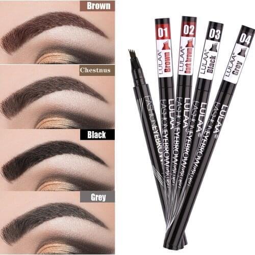 10 Color 4 Head Henna Eyebrow Marker Pencil Microblading EyeBrow Thin Pen Liquid Eyebrows Shades Makeup Sourcile Eyebrow Tattoo Pencil Eyebrow Henna Makeup Tools