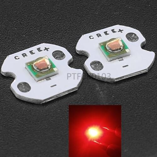 16pcs X 1-3W CREE XP-E XPE Photo Red 660nm LED Deep Red LED Emitter Didoes on 20mm/16mm/14mm/12mm/8mm PCB