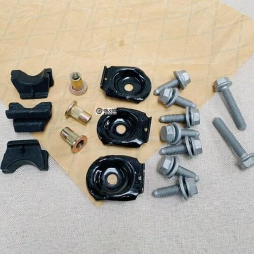 18pcs/lot Engine Lower Guard Plate Screw Bottom Guard Plate Rubber Cushion Buffer Block Hollow Nut for Volkswagen Bora Golf 4