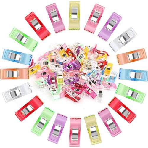 20/50Pcs Sewing Clips Plastic Clamps Quilting Crafting Crocheting Knitting Safety Clips Assorted Colors Binding Clips Paper