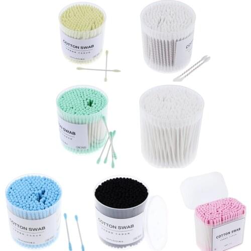 200Pcs/Set Dual Head Cotton Swabs Buds Wood Stems Cosmetic Tools Ears Swabs Makeup Tool