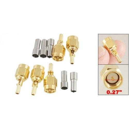 2015 Hot New 5 x SMA Male Straight Crimp RG174 RG188 RG316 LMR100 RF Coax Connector