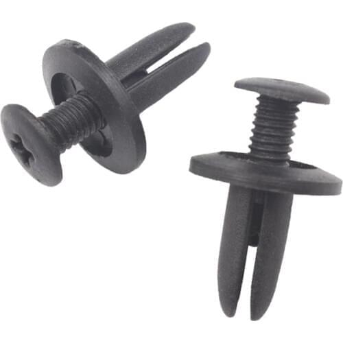 30 Pcs Fits 6.2mm Hole screw push in plastic rivet for Mazda Toyota Fastener Retainers