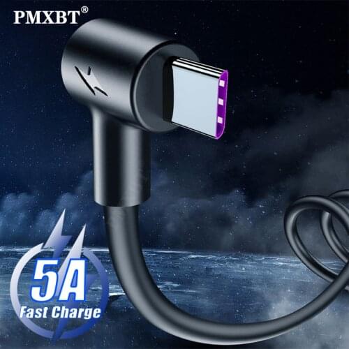 5A USB Type C Cable 1m 2m 3m Fast Charging Type-C Kable For Huawei P40 P30 P20 Mate 20 Pro Phone SuperCharge QC4.0 3.0 USBC Cabo