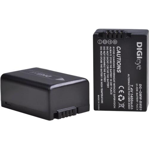 2pcs DMW-BMB9 DMW BMB9E BMB9PP Battery for Panasonic Lumix DMC FZ40K FZ45K FZ47K FZ48K FZ60 FZ70 FZ80 FZ100 FZ150