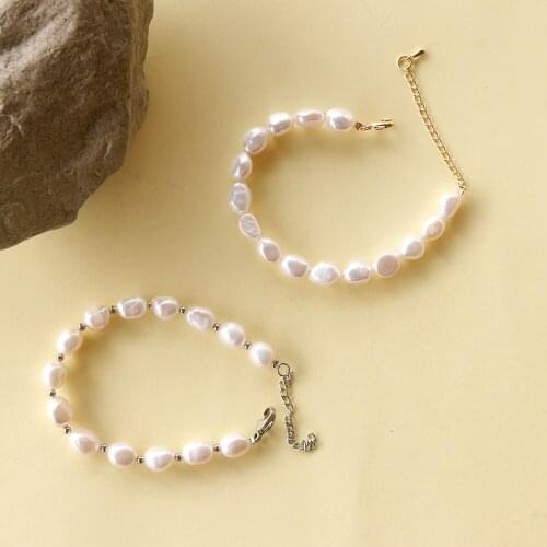 Natural Pearl Bracelets White Freshwater Pearl Jewelry Gift For Women Fashion Bracelets