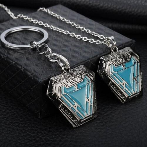 Game Avengerss23 Infinite-War Ironn Man Mk85-Reactor Chest Light Necklace Keychain