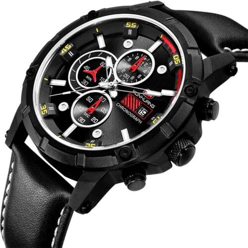 Hot Brand Mens Watchs Luxury Watch Men Fashion Waterproof Watch for Men Sport Watches Leather Casual Clock Relogio Masculino