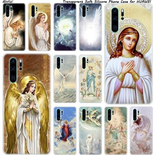 Hot The Guardian Angel Soft Silicone Phone Case for Huawei P30 P20 Pro P10 P9 P8 Lite 2017 P Smart Z Plus 2019 NOVA 3 3i Fashion