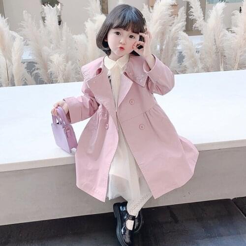 Girls Babys Kids Windbreaker Coat Jacket Outwear 2021 Loose Spring Autumn Overcoat Top Formal Beach Cardigan Childrens Clothin