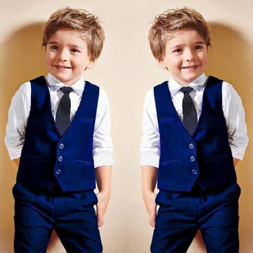 New Born Boys Clothes Sets Gentleman Tie Suit Clothing Set Cotton Long Sleeve Shirt + Pants Kids Clothes Fashion Boy Sets