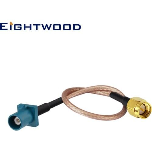 Eightwood Fakra Plug "Z" Straight to SMA Plug Straight RF Connector Pigtail RG316 Cable Customizing for BNW Audi GPS Antenn