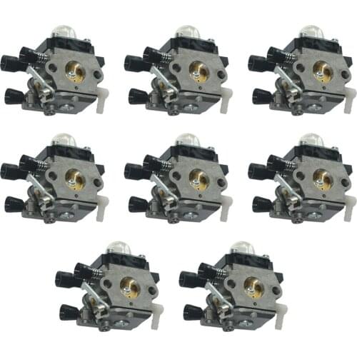 8PC Carburetor Zama C1Q-S186 Replacement Chainsaw For Stihl FS38 HS45 FS45 FS46 FS55 FS55 FS55R KM55R FS74 FS75 FS76 FS80