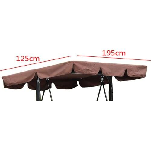 Summer Waterproof Top Cover Canopy Replacement Shade for Garden Courtyard Outdoor Swing Chair Hammock Canopy Swing Chair Awning