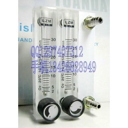 LZM-6T adjustable O2 bar meter small square panel type oxygen flow meter 2~30L/min