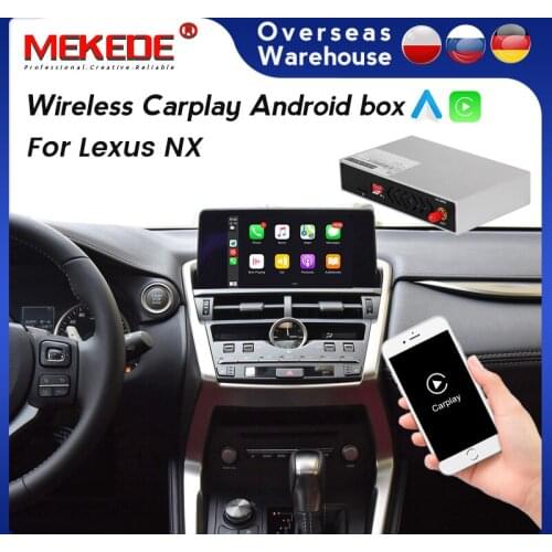 MEKEDE Easy plug and play Decoder Box Wireless Apple CarPlay Android Auto for Lexus NX 2016-2019 support SWC original camera