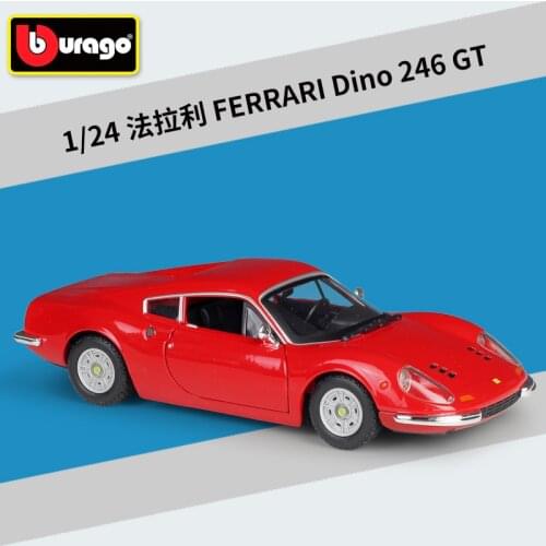 Bburago 1:24 FERRARI Dino 246 GT simulation alloy car model Collect gifts toy