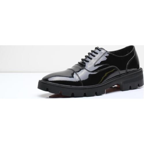 Eshine Guss 2019 Thick-soled Shoes Mens Tide British Wild Single Shoes Mens Korean Version Of The Trend Increased Hair Stylist