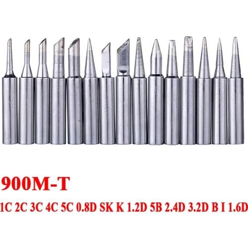 15Pcs Solder Soldering Tip 900M Series Lead-Free 900M-T-K 900M-T-I Soldering Bit for BGA Soldering Station Welding Tools