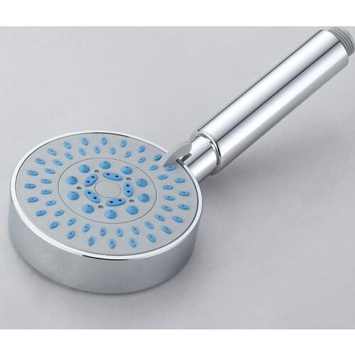 2015 Rushed Real Wall Mounted Abs Chrome Fixed Support Type Handheld Round Banheiro Led Shower Nozzle With Water-saving Head Set