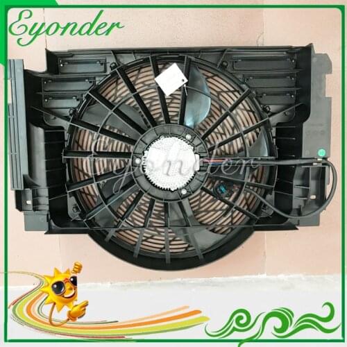 Cooling System Air Conditioning AC Condenser radiator Fan Assembly for BMW X5 E53 64546921382 64546921940 64546921381 6921381