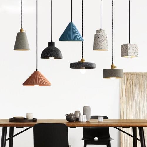 Modern stone lighting dining room industrial design art modern led chandelier hanglampen nordic decoration home avizeler